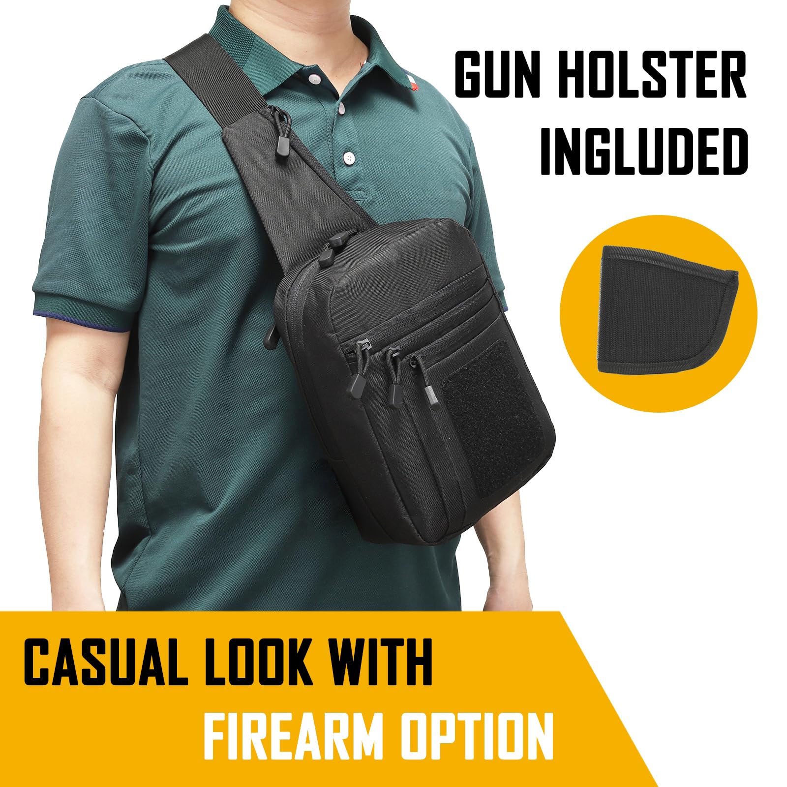 Edc Everyday Carry - Bolsa crossbody de transporte oculta para