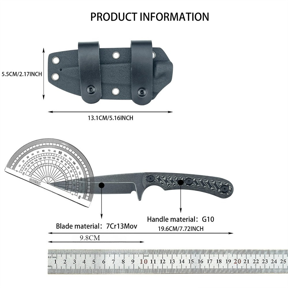 Facas de Lâmina Fixa Full Tang - Edc Carry Fixed Blade Knife avaliação e preço