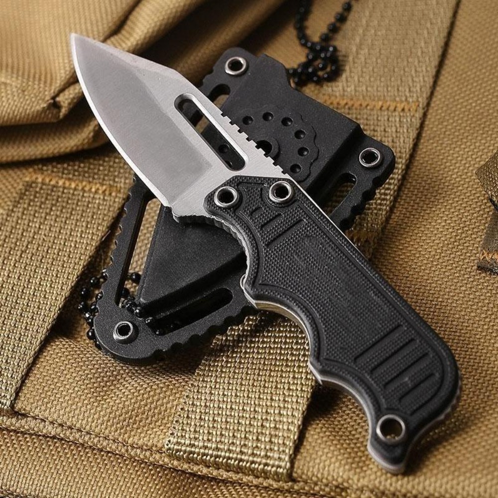 Faca de Pescoço Portátil com B - Edc Carry Fixed Blade Knife avaliação e preço