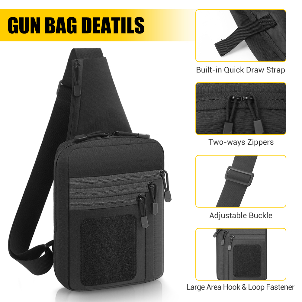 Bolsa tática para pistola, col - Edc Concealed Carry Sling Bag avaliação e preço