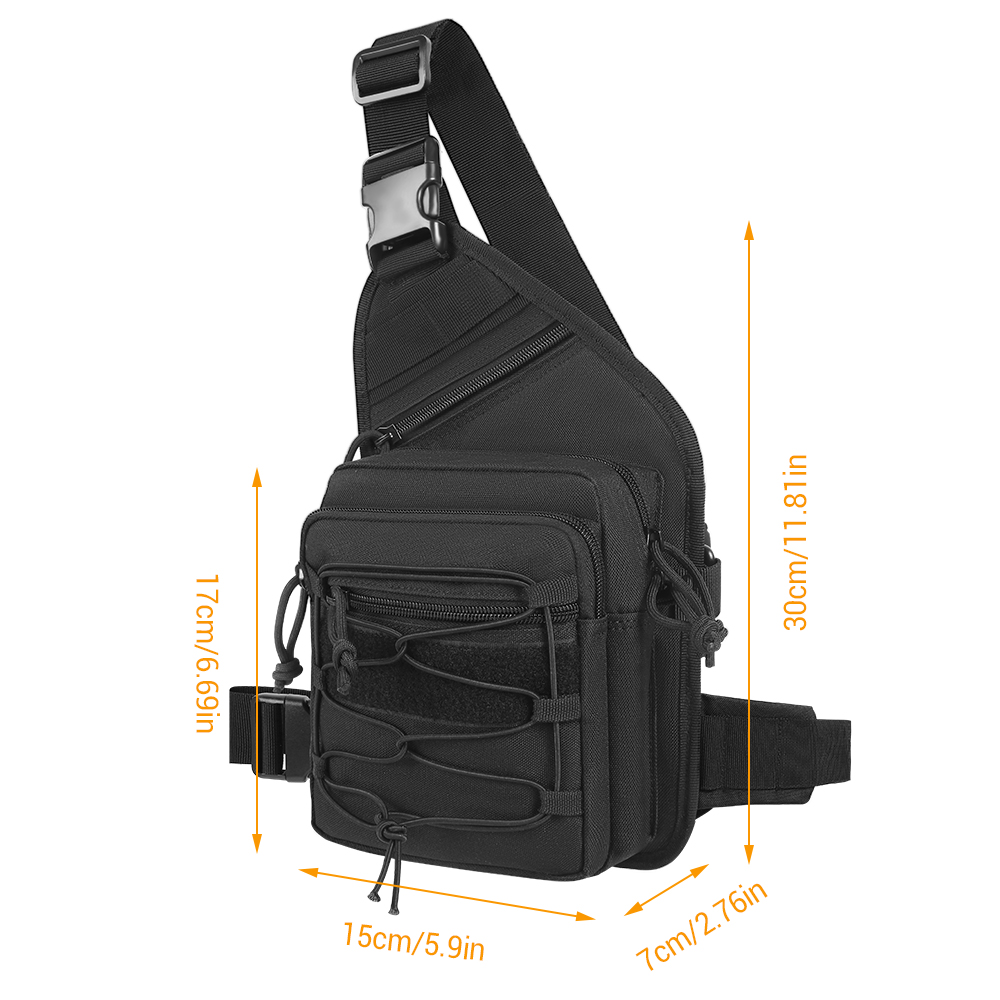 Bolsa Tática de Ombro para Tra - Edc Concealed Carry Sling Bag avaliação e preço