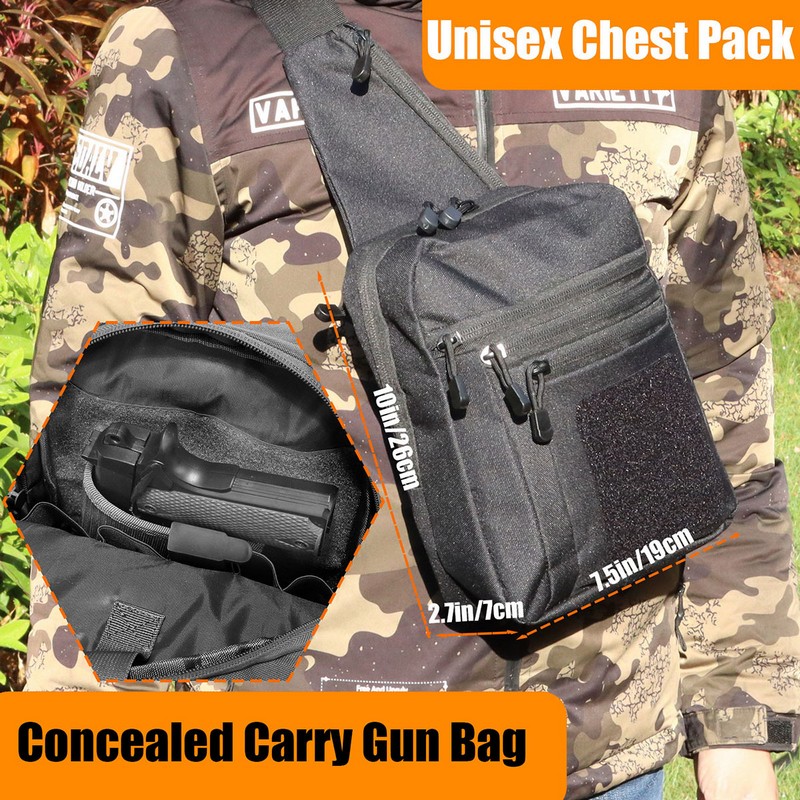 Novo saco de peito tático cold - Edc Concealed Carry Holster avaliação e preço