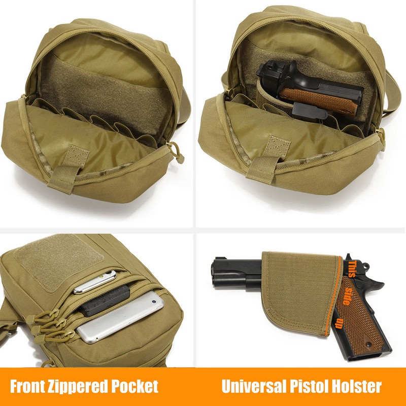 Novo saco de peito tático cold - Edc Concealed Carry Holster avaliação e preço
