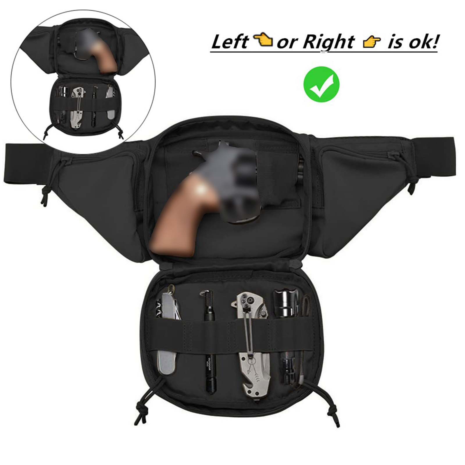 Bolsa tática para cintura, bol - Edc Concealed Carry Holster avaliação e preço